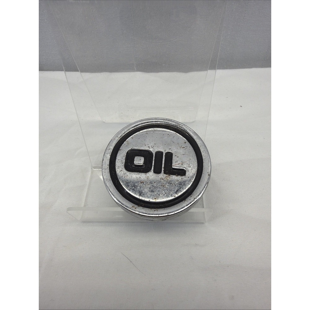 Mr Gasket Engine Oil Filler Cap 9815; Chrome - OIL logo, Steel/Rubber, Push-in